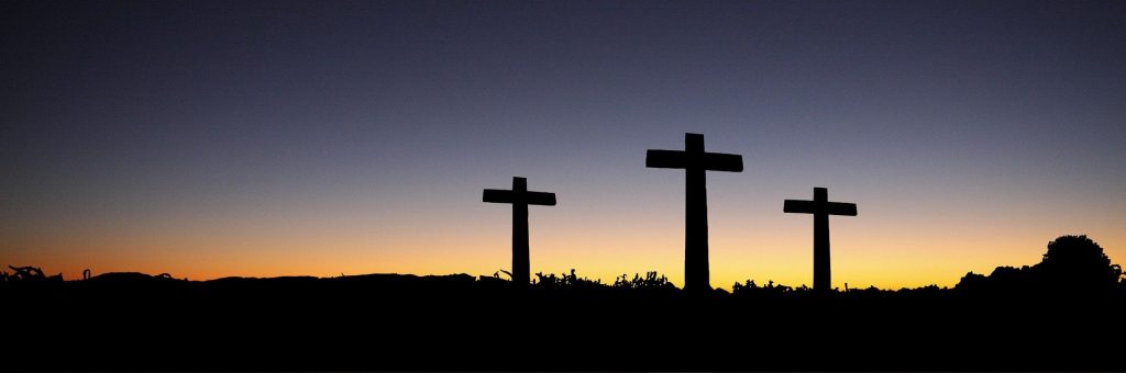 Solemn image of three crosses 